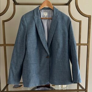 J. Crew Classic Blue LinenSport Coat